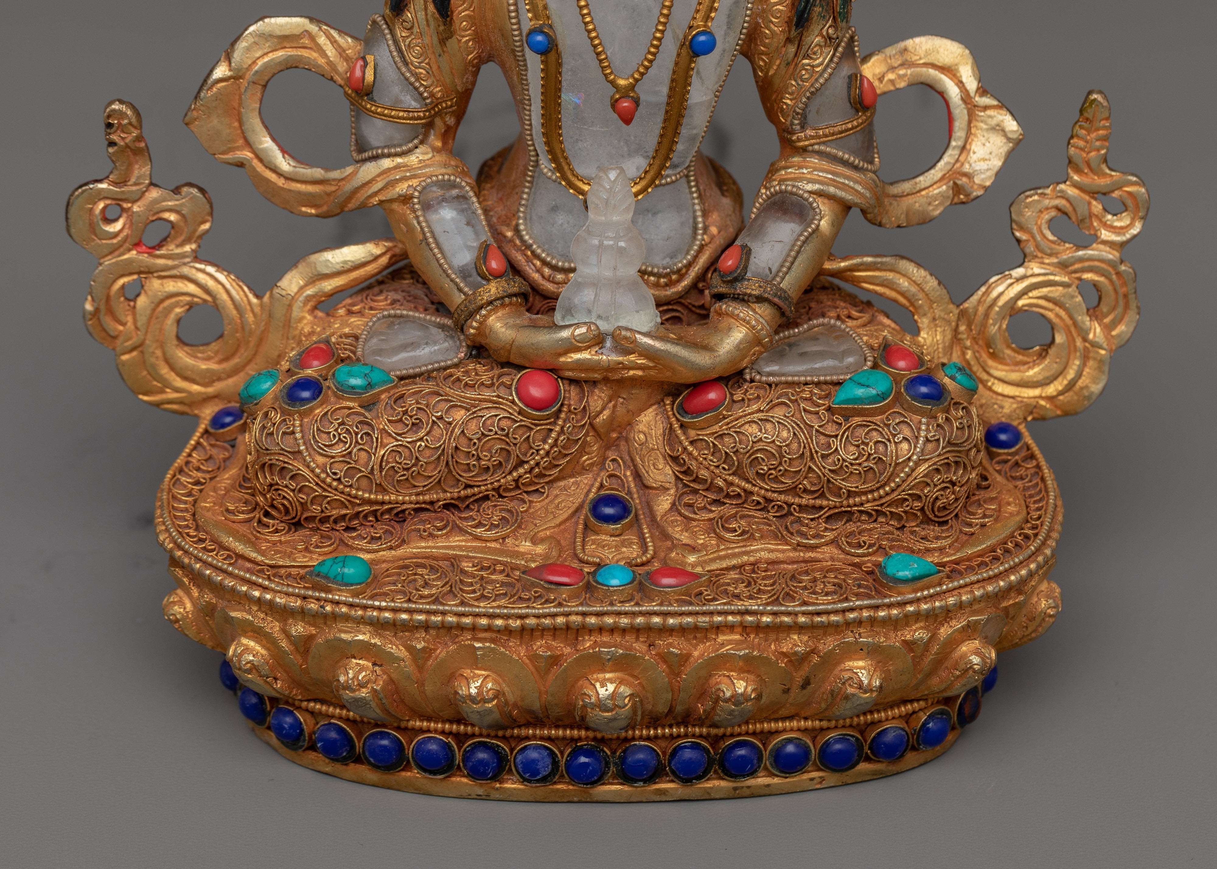 Crystal Amitayus Statue | Symbol of Longevity & Merit