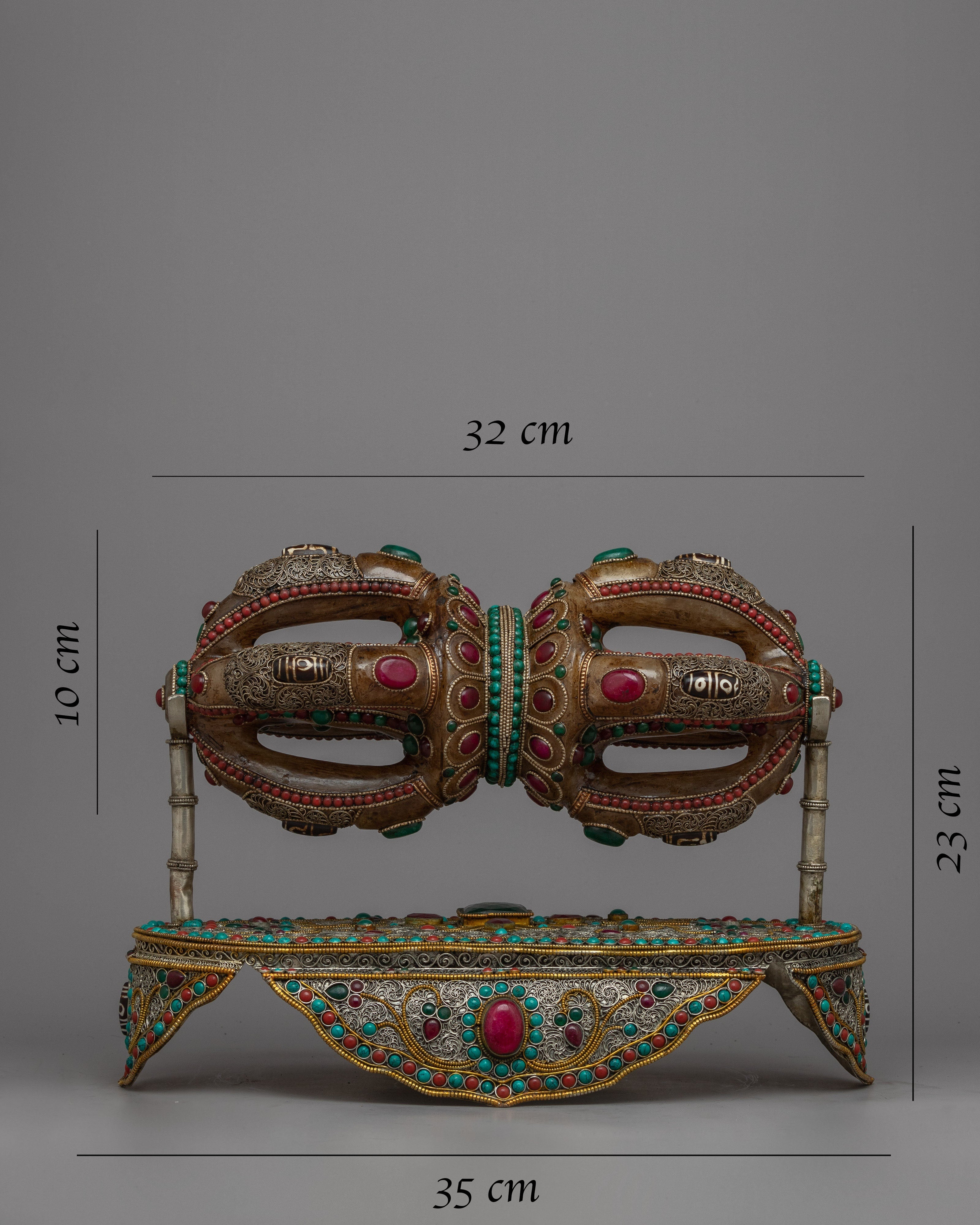 Crystal Vajra with Stand | Handmade with Precision and Devotion