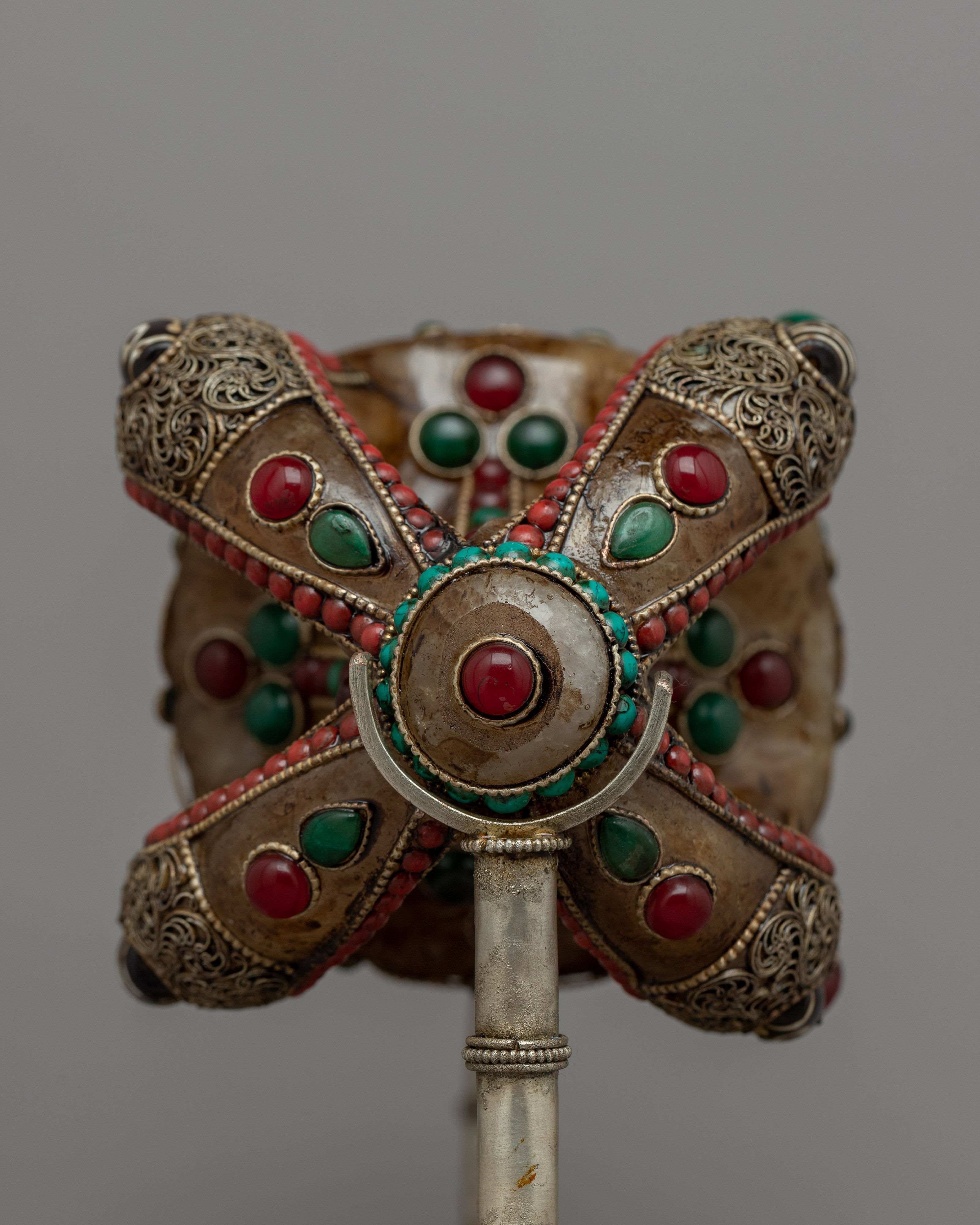 Crystal Vajra with Stand | Handmade with Precision and Devotion