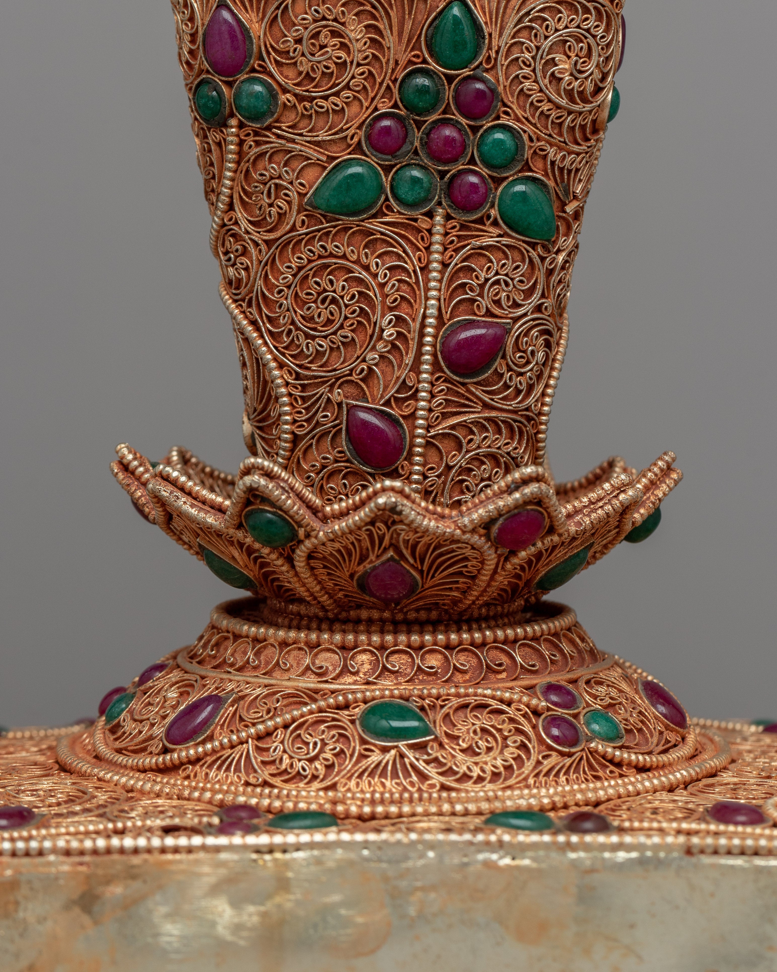 Tibetan Sankha with Stand | Religious Gift from Nepal