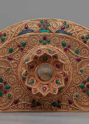Tibetan Sankha with Stand | Religious Gift from Nepal