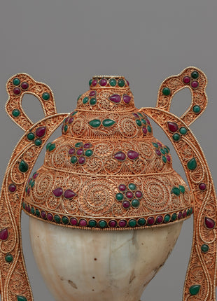 Tibetan Sankha with Stand | Religious Gift from Nepal