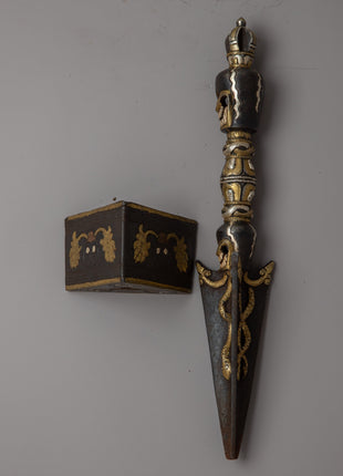 Exquisite Hand-Carved Phurba | Traditional Ritual Dagger for Spiritual Practices