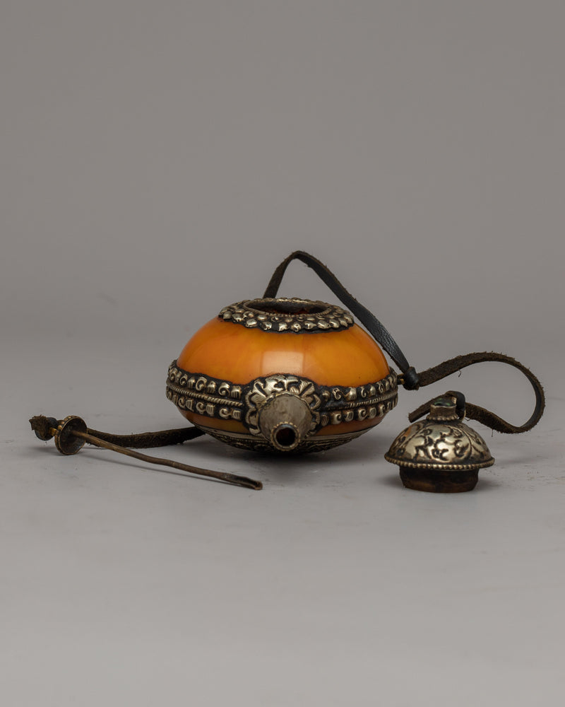 Tibetan Snuff Bottle | Beautifully Handcrafted Decorative Vessel