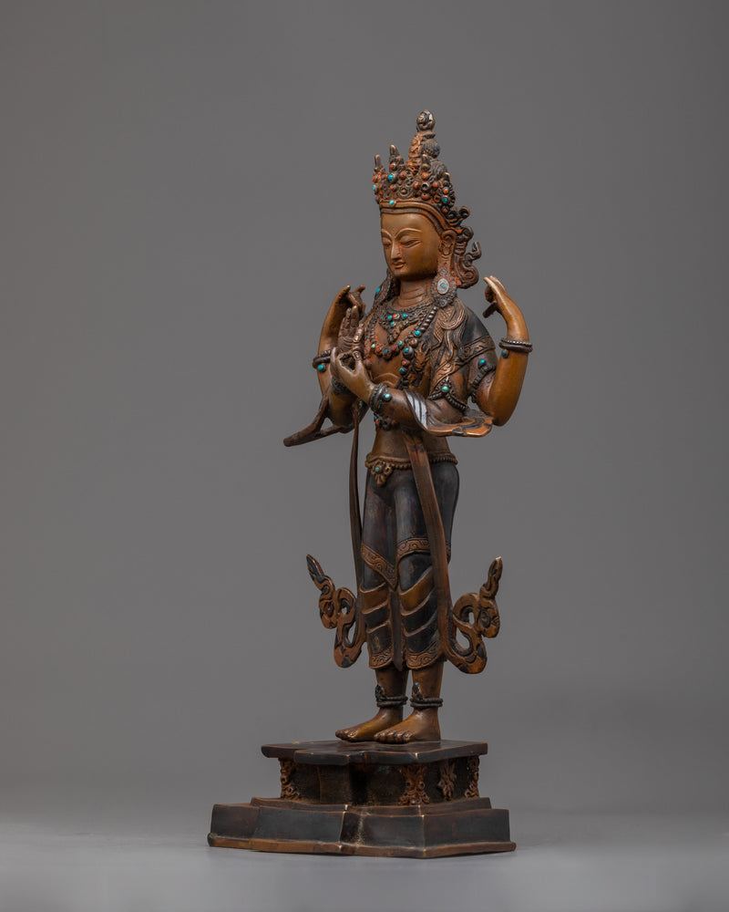 Standing 4 Armed Chenrezig Statue | The Embodiment of Universal Compassion