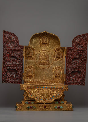 Tibetan Ghau Prayer Box | Large Altar & Prayer Box for Devotees