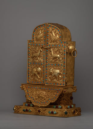 Tibetan Ghau Prayer Box | Large Altar & Prayer Box for Devotees