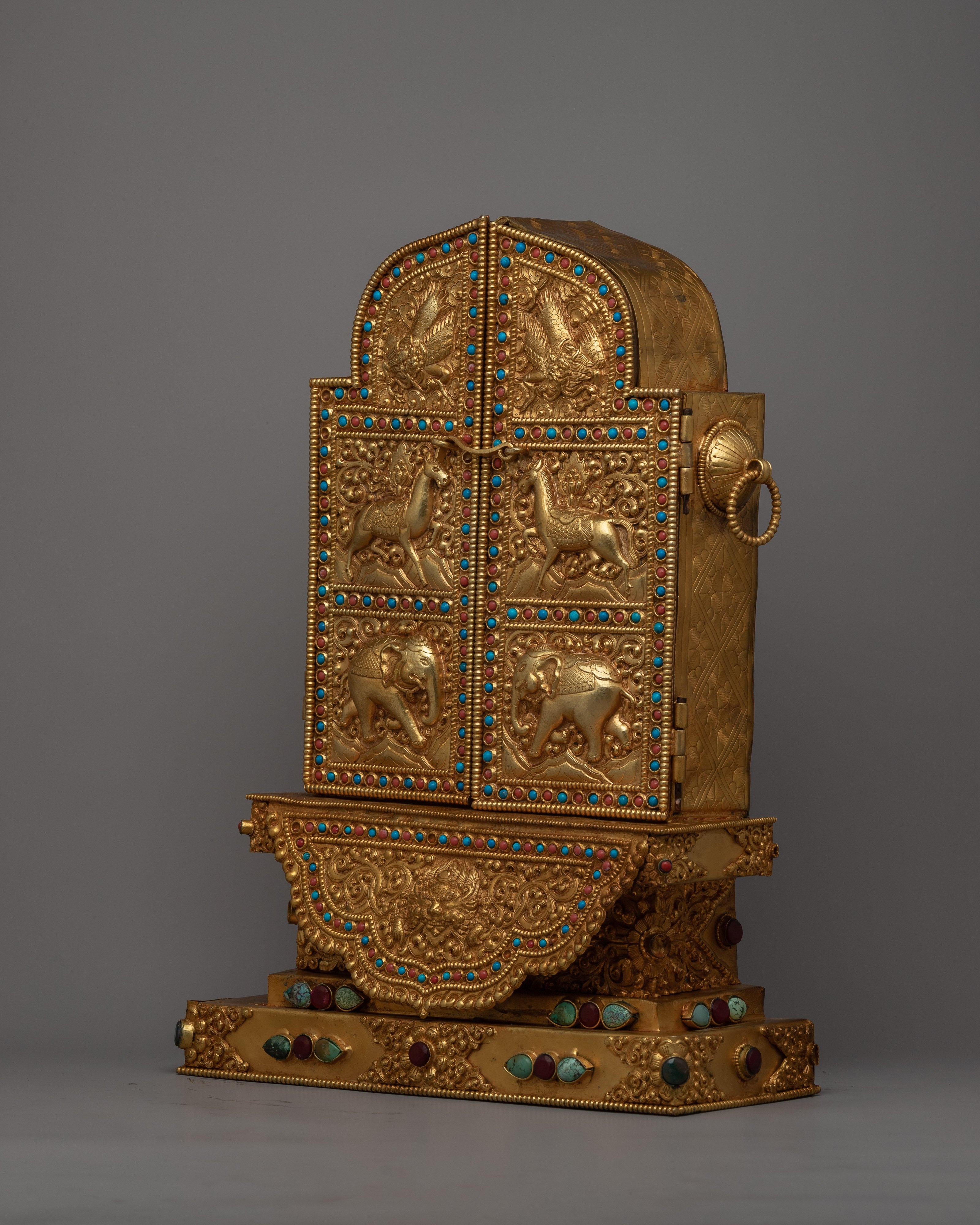 Tibetan Ghau Prayer Box | Large Altar & Prayer Box for Devotees
