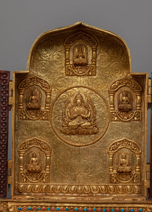 Tibetan Ghau Prayer Box | Large Altar & Prayer Box for Devotees