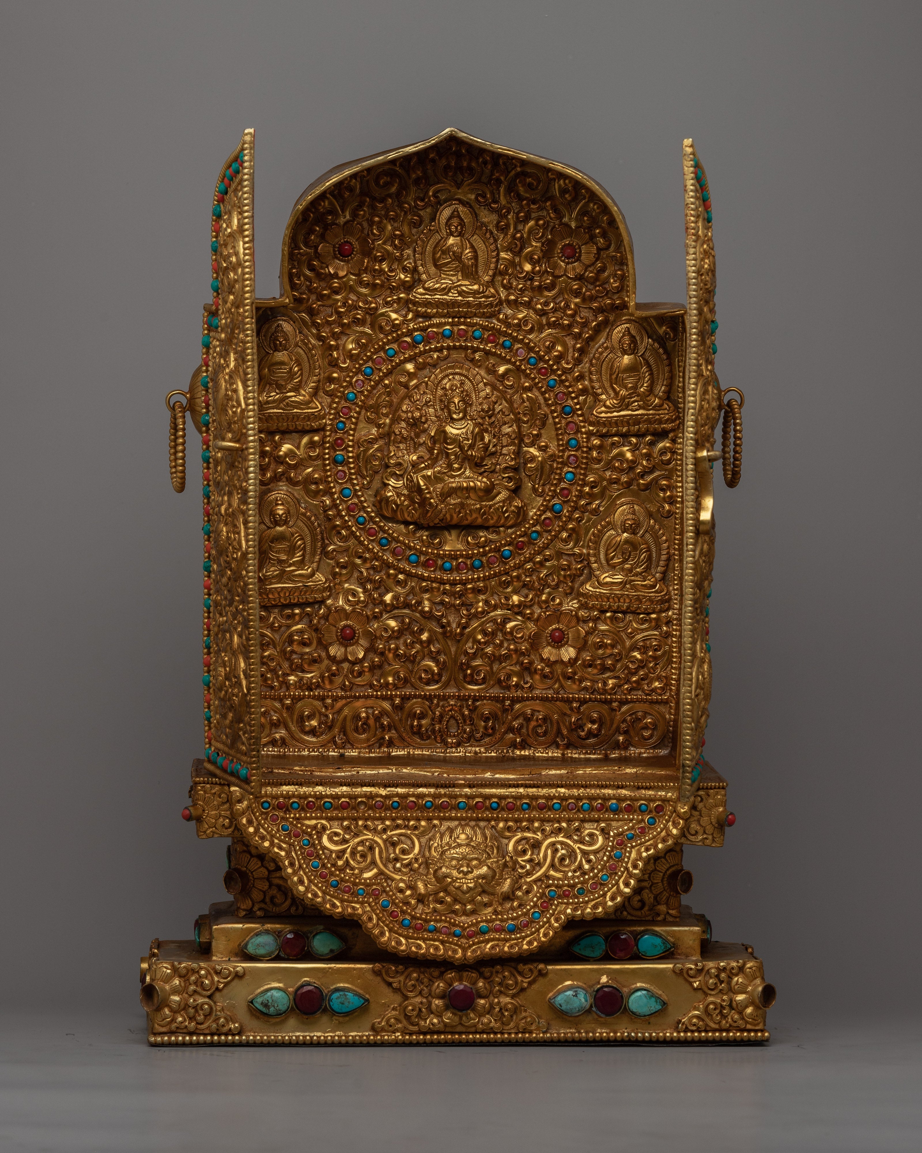Large Gau Tibetan Buddhist Prayer Box | Box for Spiritual Keepsakes & Prayers