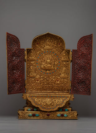Large Gau Tibetan Buddhist Prayer Box | Box for Spiritual Keepsakes & Prayers