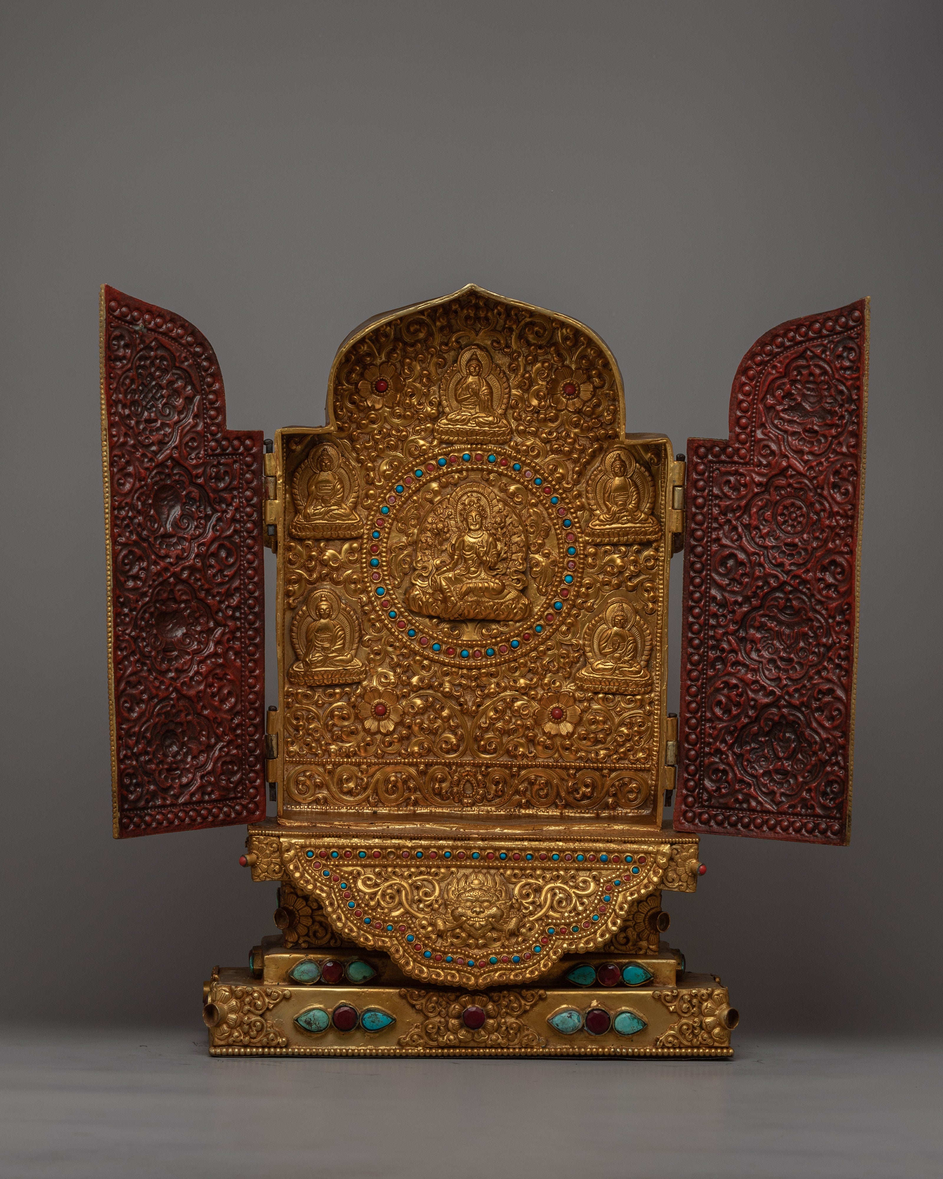 Large Gau Tibetan Buddhist Prayer Box | Box for Spiritual Keepsakes & Prayers