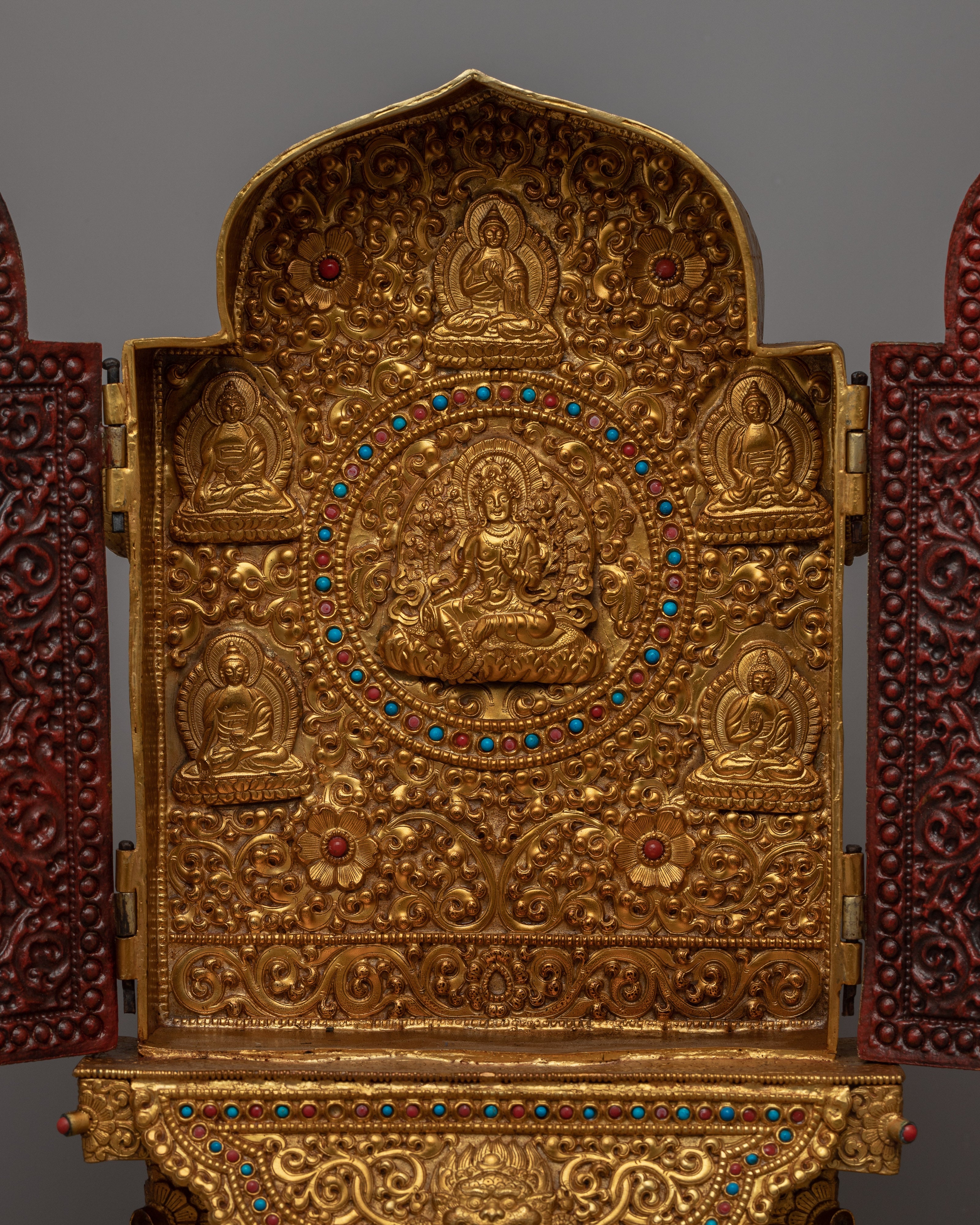 Large Gau Tibetan Buddhist Prayer Box | Box for Spiritual Keepsakes & Prayers