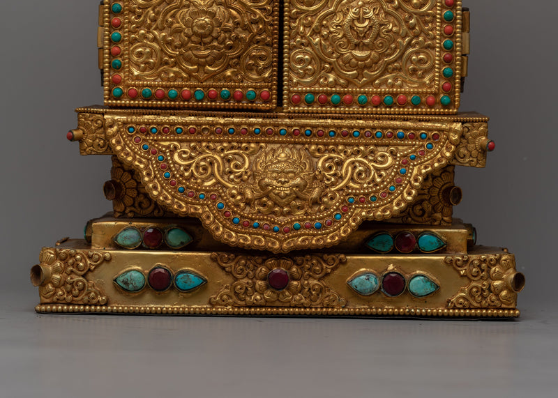 Large Gau Tibetan Buddhist Prayer Box | Box for Spiritual Keepsakes & Prayers