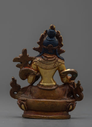 Green Tara Copper Statue | Serene Statue for Peaceful Contemplation