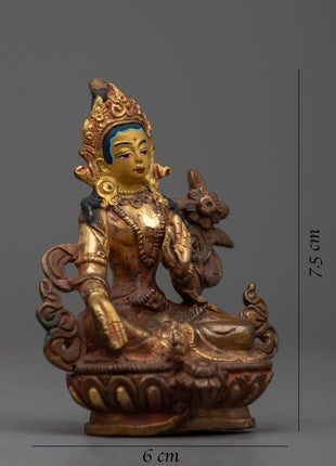 Green Tara Meditation Statue |  Sculpture for Meditation Space