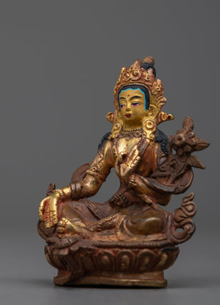 Green Tara Meditation Statue |  Sculpture for Meditation Space