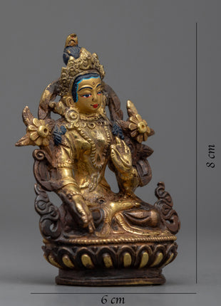 8cm "White Tara Statue | Delicate Statue for Mindfulness Practice