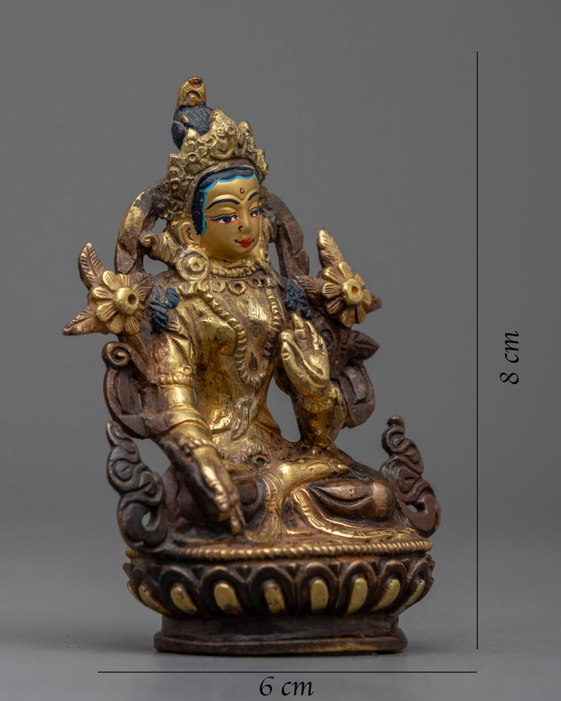 8cm "White Tara Statue | Delicate Statue for Mindfulness Practice