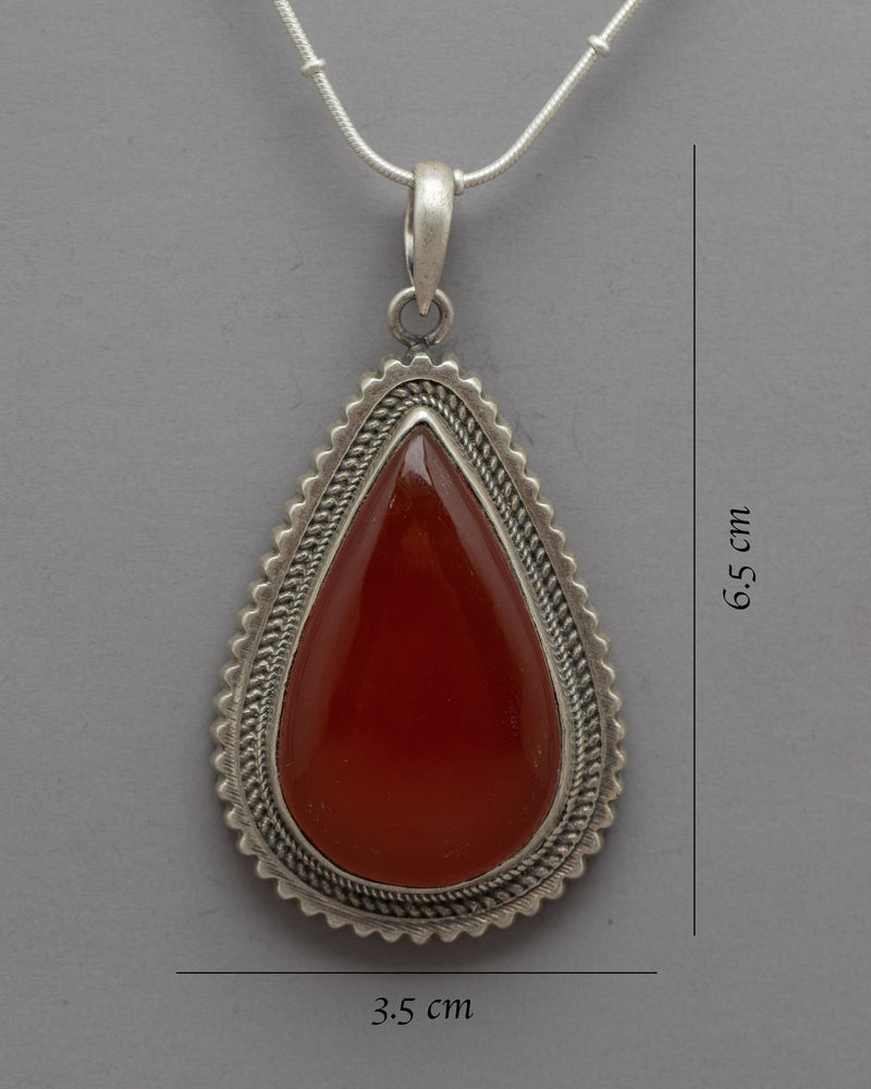 Carnelian Pendant | Handmade Gemstone Beauty