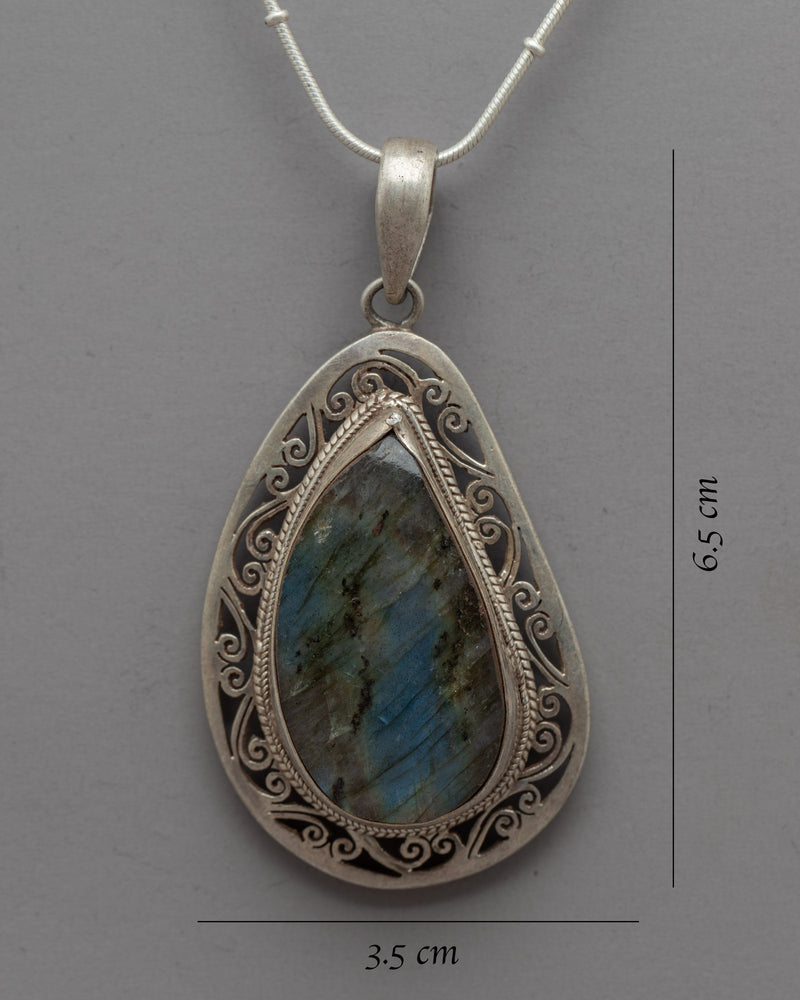 Labradorite Locket | Handcrafted Sterling Silver Locket