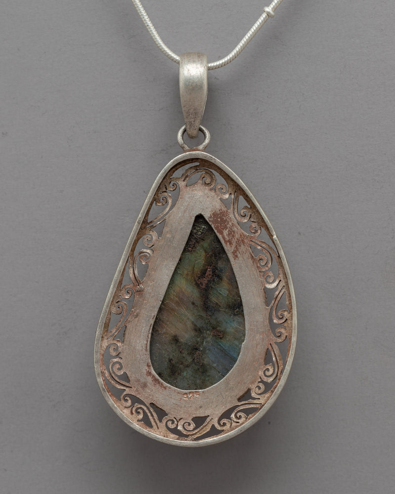 Labradorite Locket | Handcrafted Sterling Silver Locket