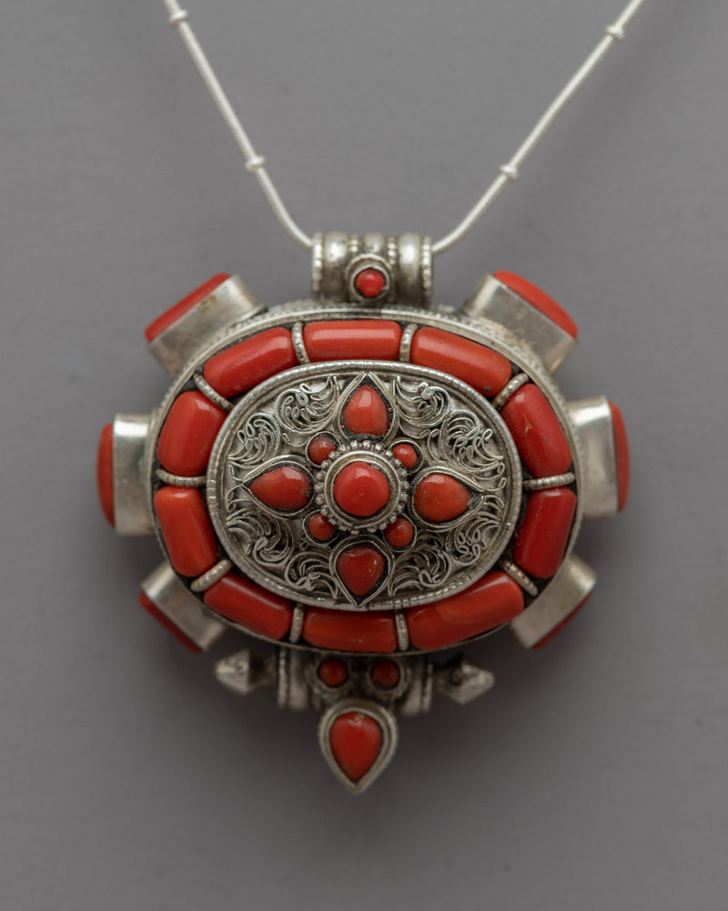 Natural Coral Locket