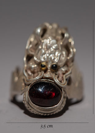 Handcrafted Dragon Sculpture Sterling Silver Ring | A Unique and Symbolic Rings for Gifts