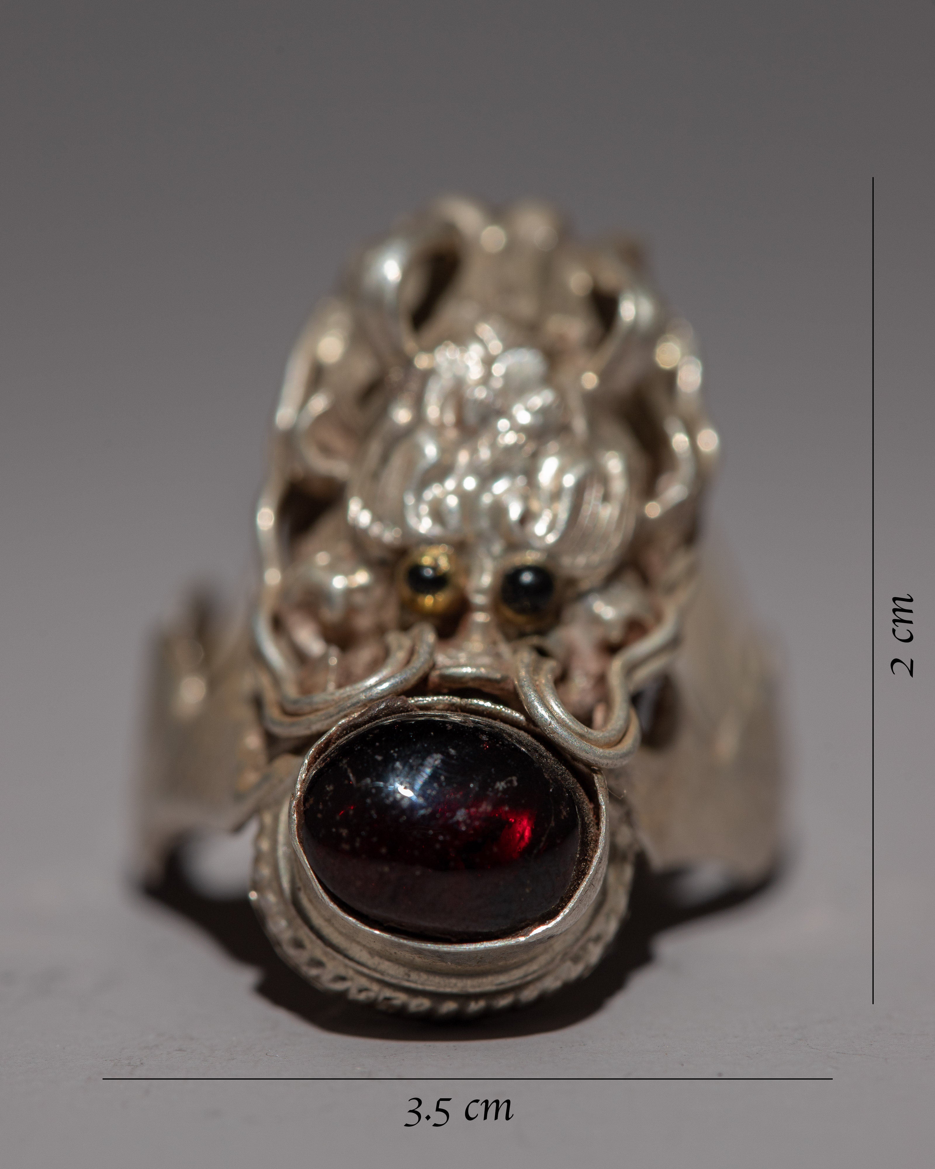 Handcrafted Dragon Sculpture Sterling Silver Ring | A Unique and Symbolic Rings for Gifts