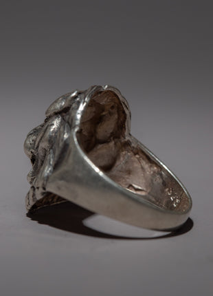Silver Lion Ring | Adjustable Ring for Fashion Accessory