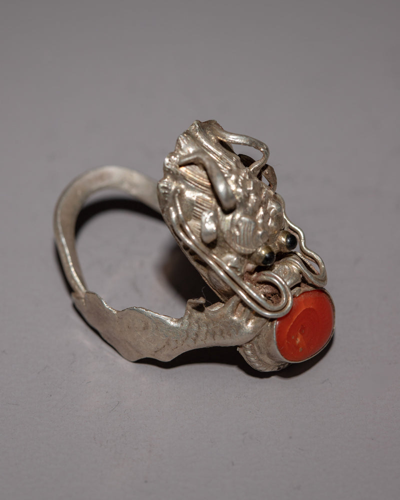 Red Coral Ring | Bohemian Style Accessory