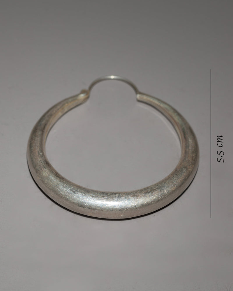 2.15 Inch Sterling Silver Hoop Earrings | Chic and Subtle Fashion Statement