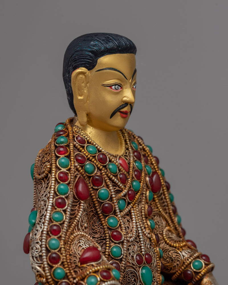 Tibetan Buddhist Master Statue Set | Milarepa, Marpha & Gampopa | Tibetan Art
