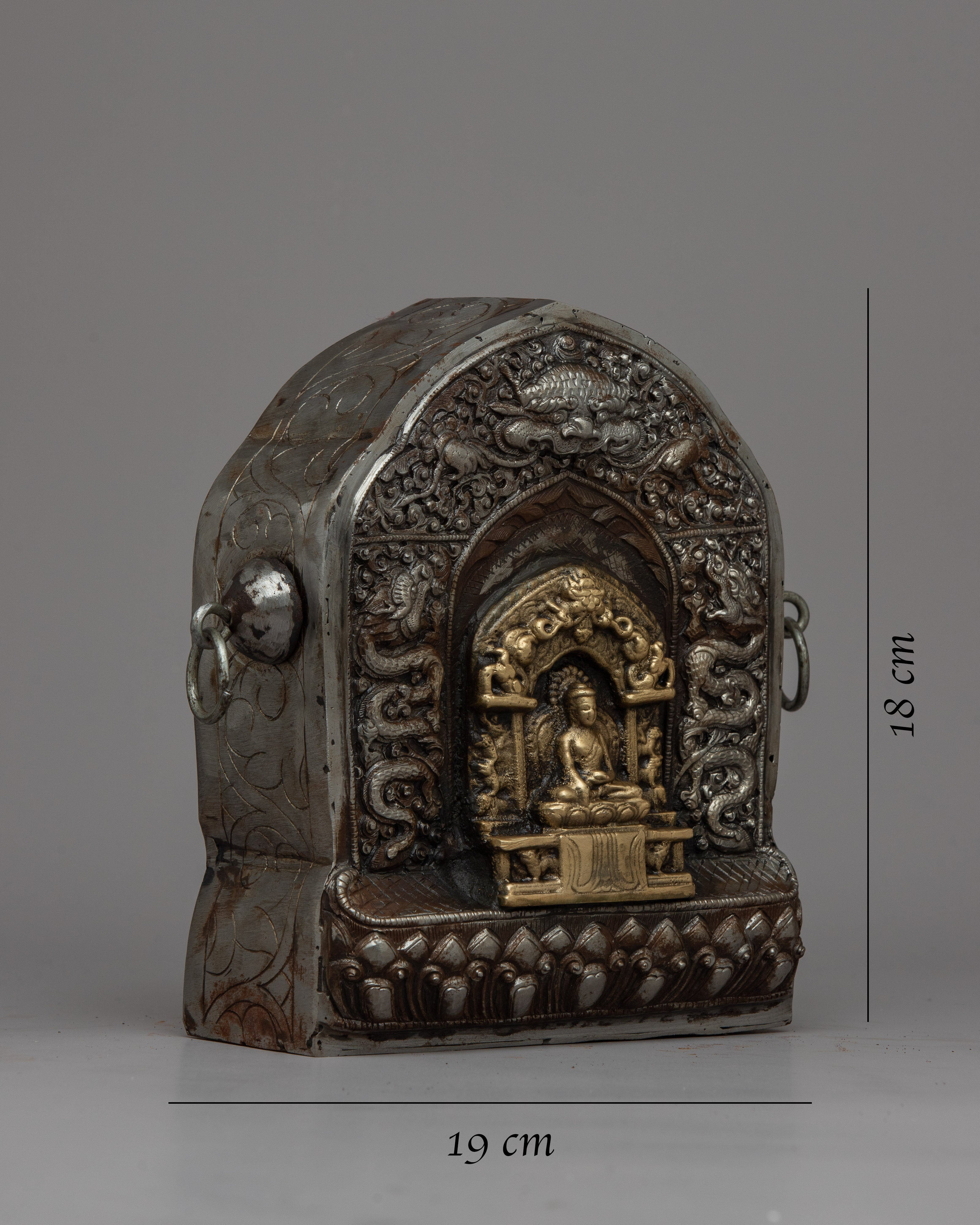 Iron Ghau Box | Sacred Tibetan Prayer Holder
