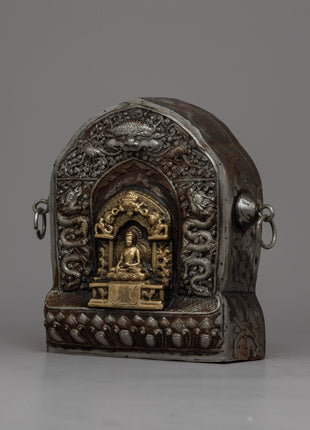 Iron Ghau Box | Sacred Tibetan Prayer Holder