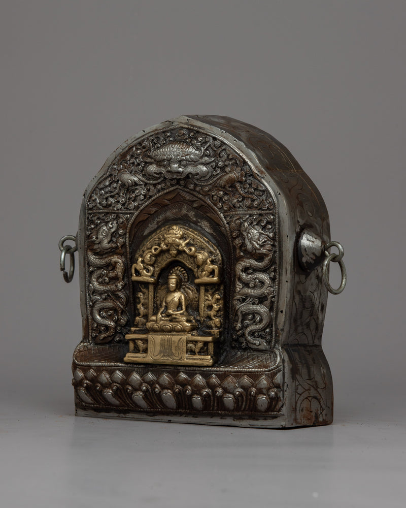 Iron Ghau Box | Sacred Tibetan Prayer Holder