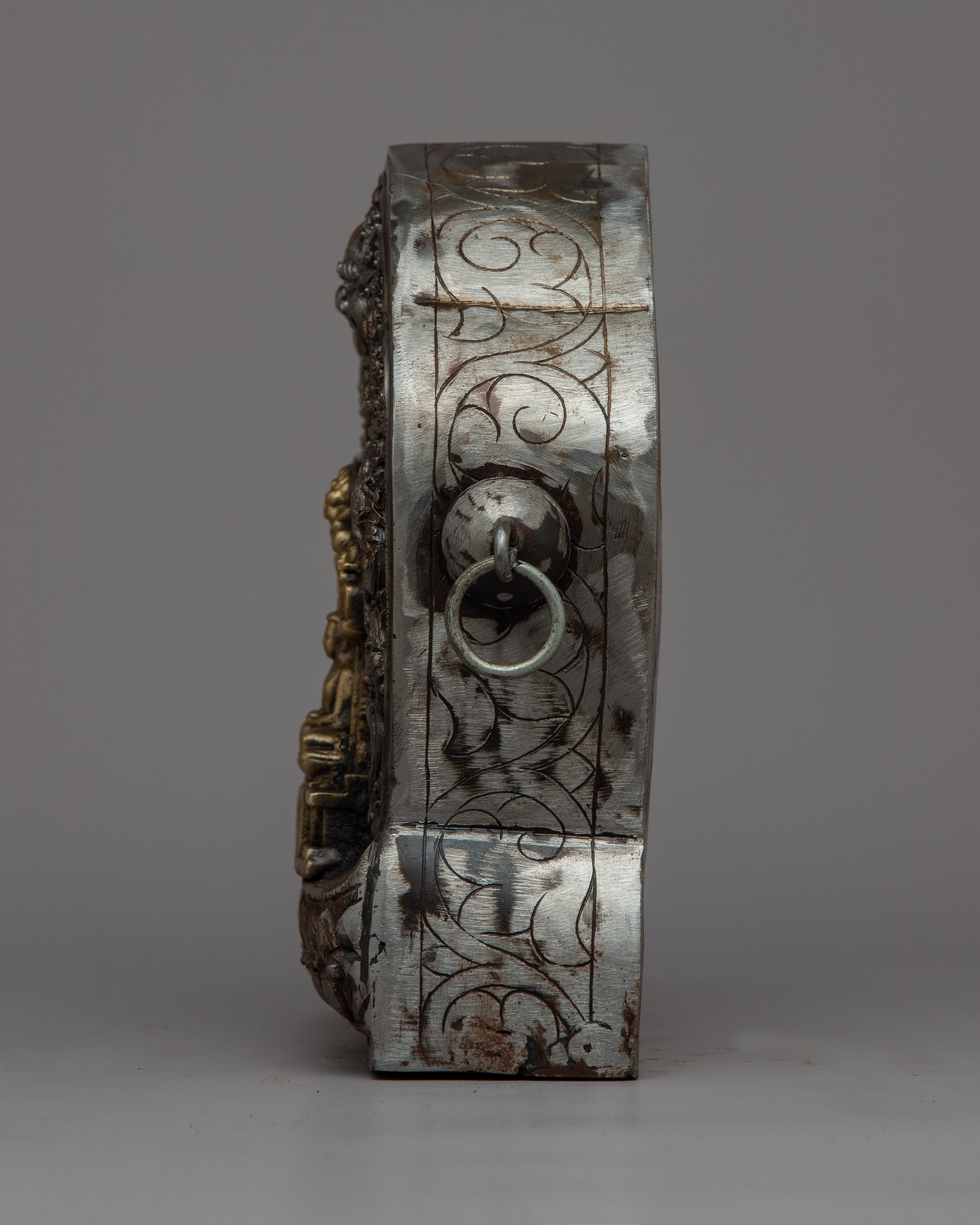 Iron Ghau Box | Sacred Tibetan Prayer Holder