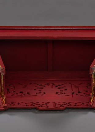 Tibetan Folding Wood Table | Hand-carved for Unique Interiors