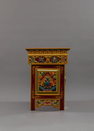 Tibetan Folding Wood Table | Hand-carved for Unique Interiors