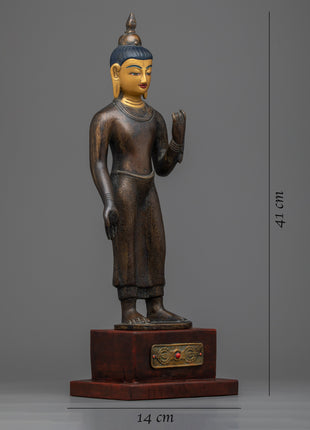 Standing Shakyamuni Buddha Figurine | Beacon of Enlightenment