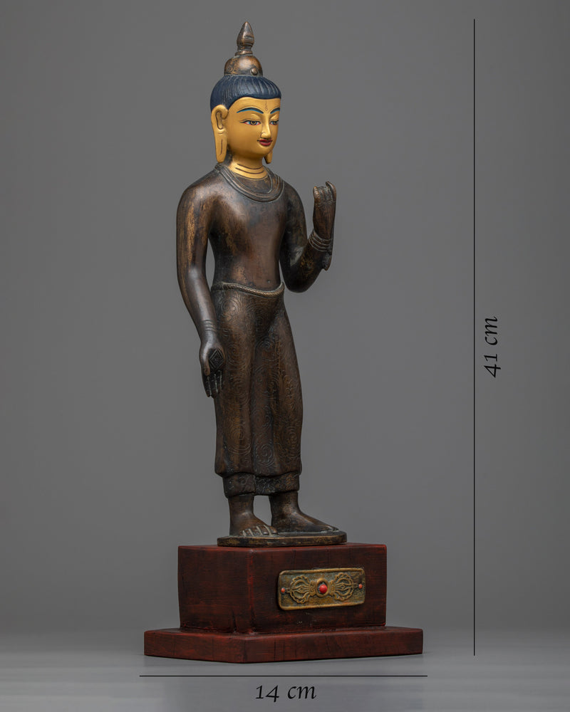 Standing Shakyamuni Buddha Figurine | Beacon of Enlightenment