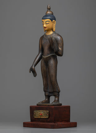 Standing Shakyamuni Buddha Figurine | Beacon of Enlightenment