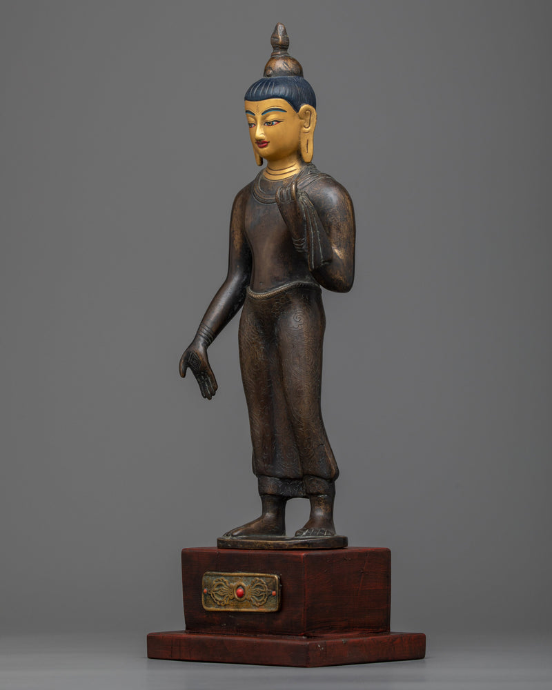Standing Shakyamuni Buddha Figurine | Beacon of Enlightenment