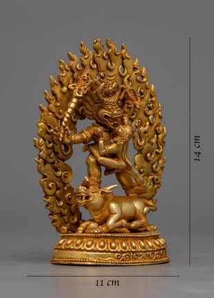 Yamantaka Copper Statue | Traditional Tibetan Yidam Artcraft