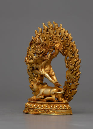 Yamantaka Copper Statue | Traditional Tibetan Yidam Artcraft