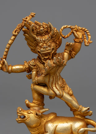 Yamantaka Copper Statue | Traditional Tibetan Yidam Artcraft