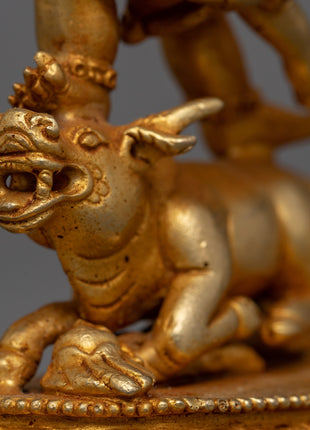 Yamantaka Copper Statue | Traditional Tibetan Yidam Artcraft