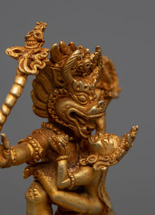 Yamantaka Copper Statue | Traditional Tibetan Yidam Artcraft