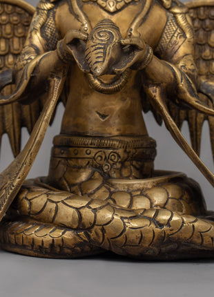 Brass Naga Kanya Statue | Symbol of Serpent Wisdom and Protection