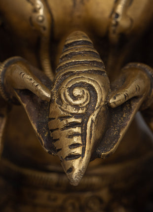 Brass Naga Kanya Statue | Symbol of Serpent Wisdom and Protection